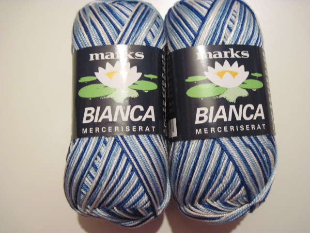 garn Bianca ombre Blå mel. | Stickmaskan