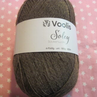 Voolis Soley sockgarn Brun